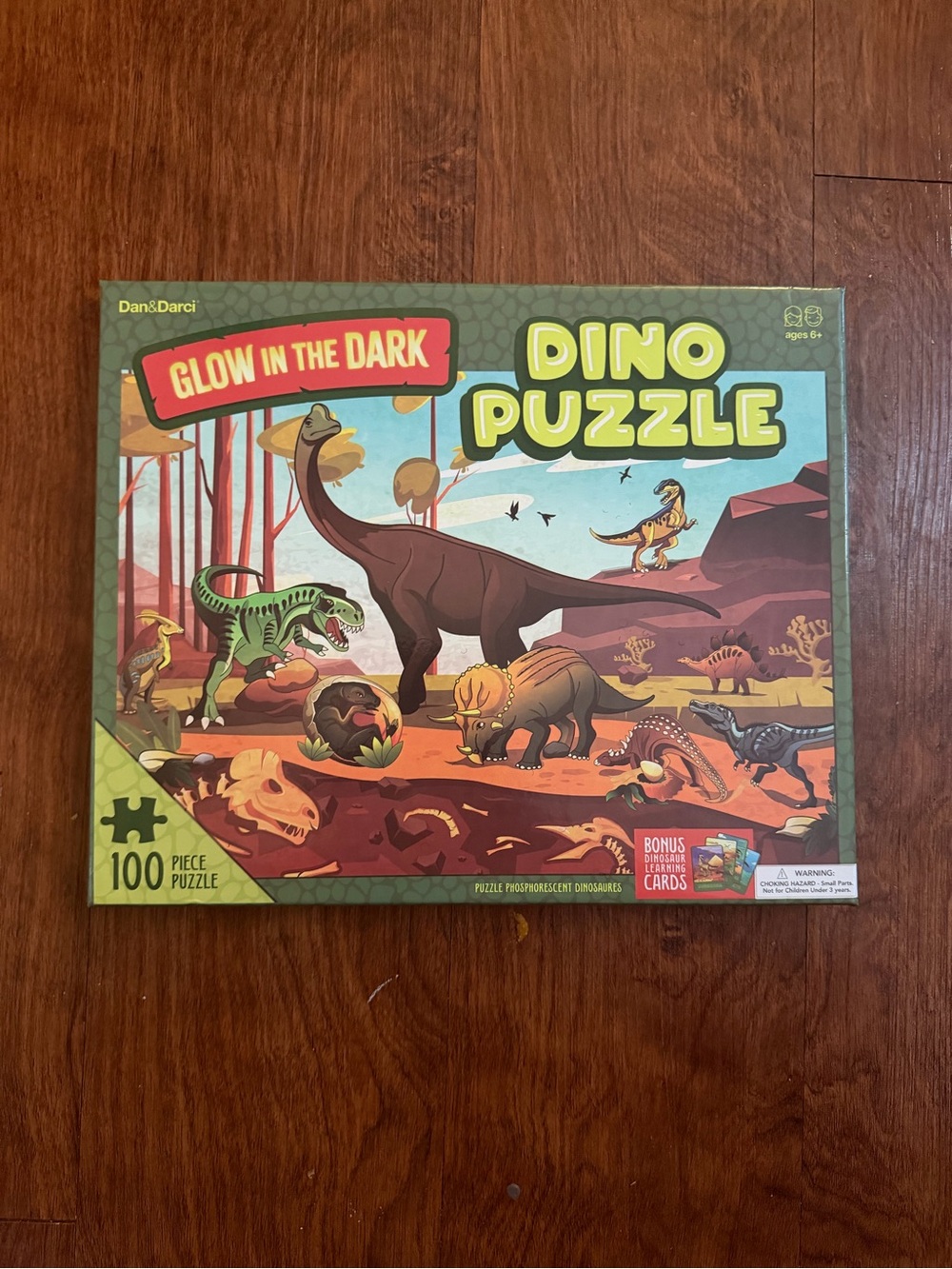 Dan & Darci Glow-in-the-Dark Dino Puzzle - Green